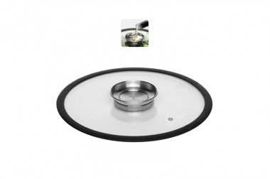 Крышка стекл. с силик. обод. 24см Nadoba Nata, NAD751513 — Posudio