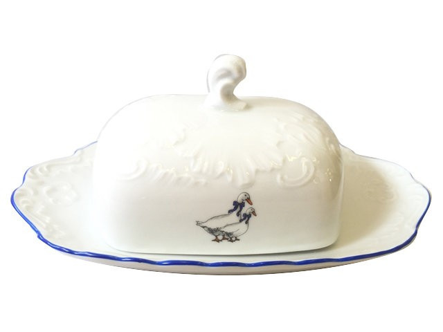 Масленка Cmielow Rococo Гуси 0037060 E280 фото 1 &mdash; Posudio