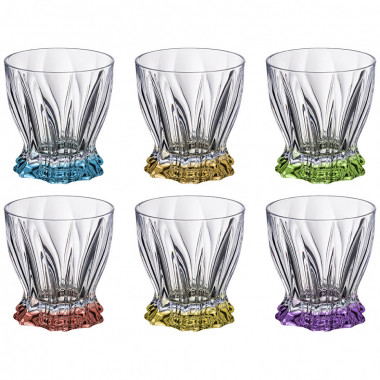 Стакан для виски ассорти (6шт ) Crystal Bohemia Плантика 8099999972T63646S9S &mdash; Posudio