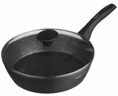 Сотейник 26см с/кр а/пр [БАЗАЛЬТ] глубокий 6,6см &mdash; Posudio