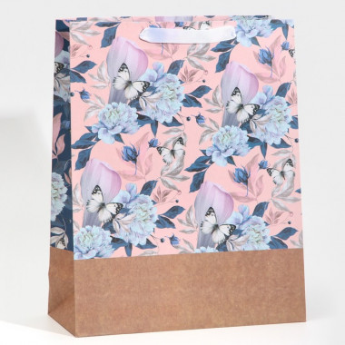 Пакет крафтовый горизонтальный «Живи мечтой», L 31 × 40 × 11,5 см &mdash; Posudio