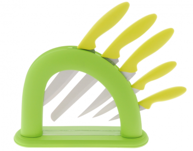 Набор ножей 5пр. сил.ручк.+подст. (Mayer&amp;Boch) 22542 — Posudio