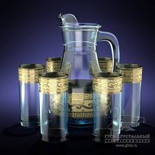 Набор для воды 7пр "Версаче" (Гусь Хрусталь) GE08-3944/402 &mdash; Posudio