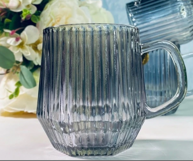 Набор из 6 кружек из цветного стекла в под/упак (х8) 589-071 — Posudio