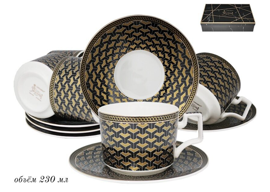 133-134 Чайный набор 230 мл 12пр. в под.уп.(х6) фото 1 — Posudio