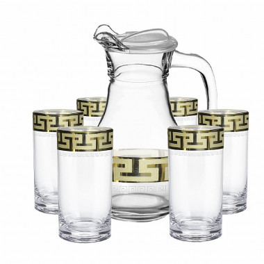 Набор для воды 7пр с рис."Греческий узор" (Гусь Хрусталь) GE03-3944/402 &mdash; Posudio