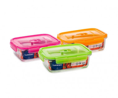 Контейнер прямоугольный 1.22л Luminarc Pure Box Active Neon Mix P4565 — Posudio