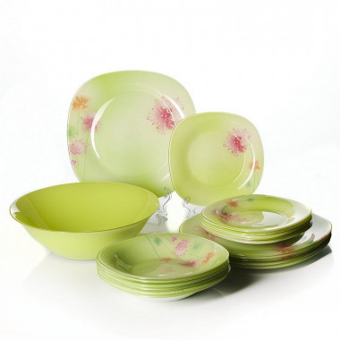 Набор тарелок "Angel green", 19 предметов, Luminarc &mdash; Posudio