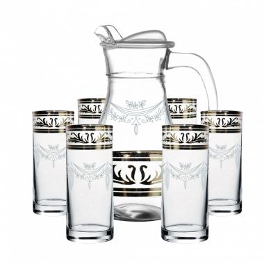 Набор для воды 7пр с рис "Русский узор" (Гусь Хрусталь) GE09-3944/402 &mdash; Posudio