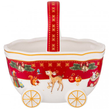 Конфетница "С Новым Годом" Дед Мороз 12,5*6,5*13см. &mdash; Posudio