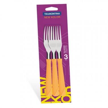 Вилка столовая оранж. 3шт New Kolor &mdash; Posudio