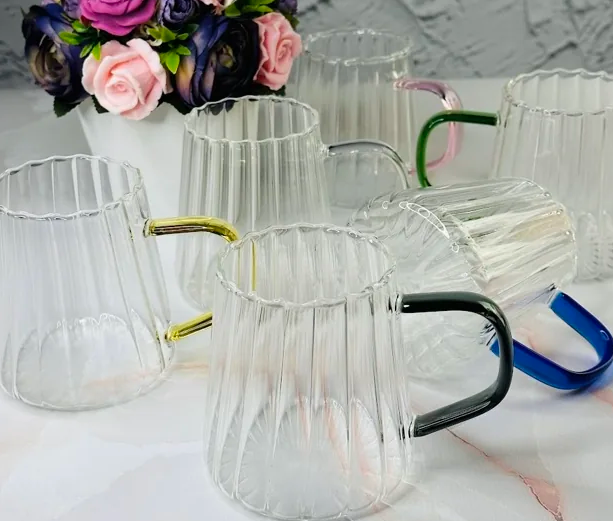 Набор из 6 кружек 350мл в под.уп.(х12)Стекло 160-266 фото 1 — Posudio