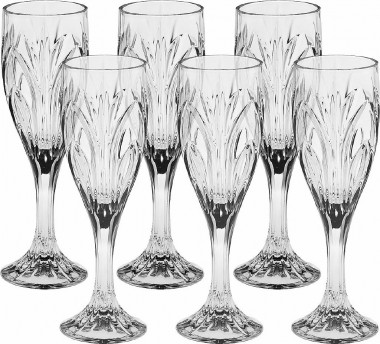 Бокал для шампанского 180мл (6шт) Crystal Bohemia Elise 990/11600/0/64300/180609 &mdash; Posudio