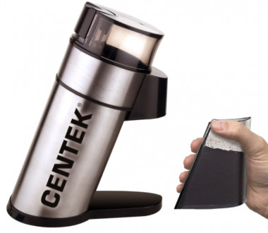 Кофемолка Centek CT-1359 сталь, прозрач. крышка — Posudio