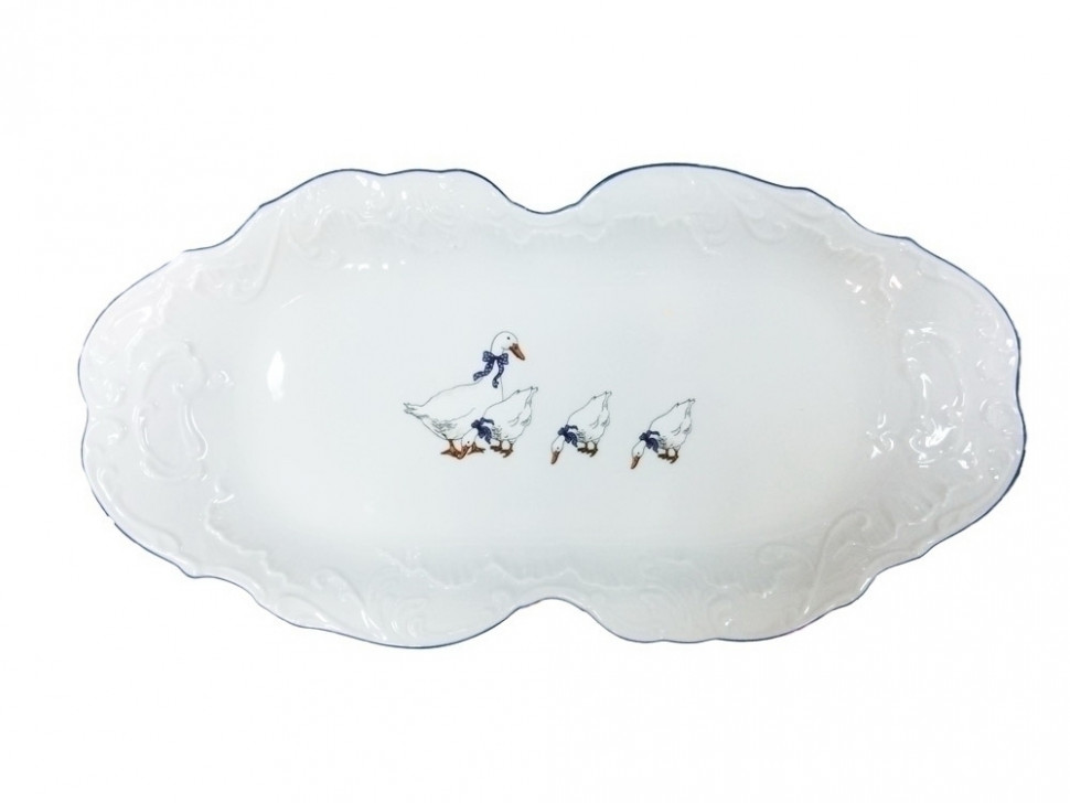 Поднос 36см Cmielow Rococo Гуси 0032850 E280 фото 1 — Posudio