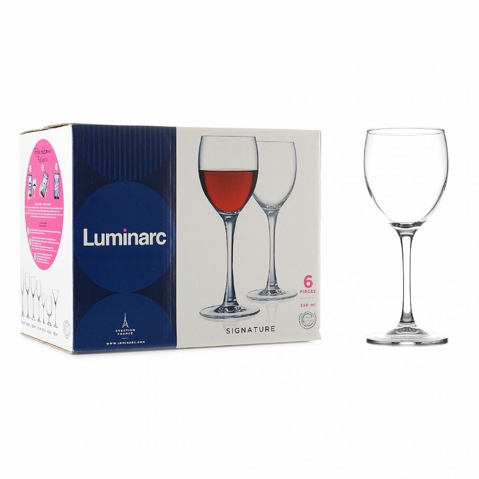 Набор фужеров для вина 350мл 6шт Luminarc Signature J0012 фото 1 — Posudio