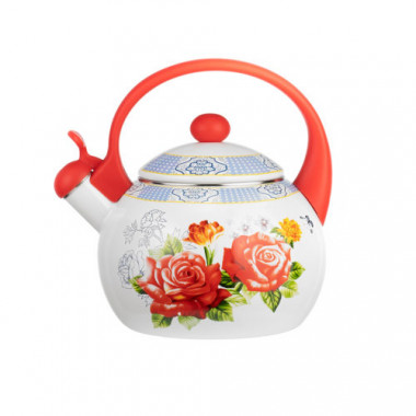 Чайник 2.2л. индукц.дно свист.красн. LARA 00-20 &mdash; Posudio