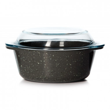 Посуда для СВЧ круглая с крышкой 1,5л Borcam Trays 59023DGR — Posudio