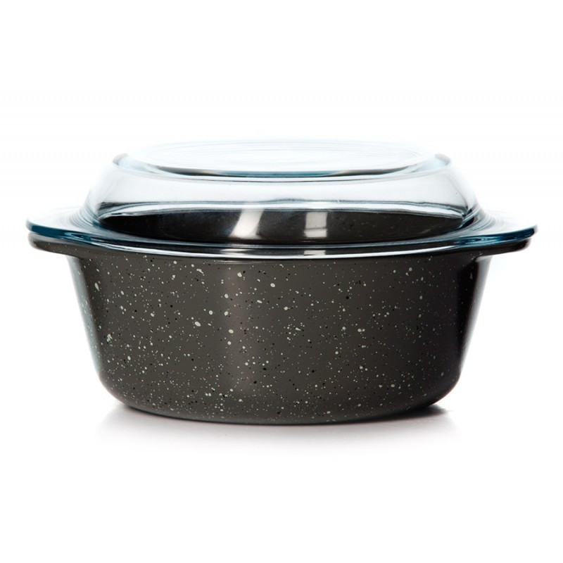 Посуда для СВЧ круглая с крышкой 1,5л Borcam Trays 59023DGR фото 1 — Posudio