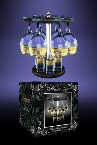 Набор  12пр с рис &quot;Версаче&quot; (Гусь Хрусталь) — Posudio