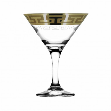 Набор 6 бокалов для мартини с рис &quot;Греческий узор&quot; GE03-410 — Posudio