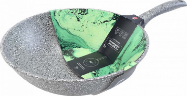 Сковорода Вок "Карелия", литая, Ø26, Нева-Металл, 233126W &mdash; Posudio