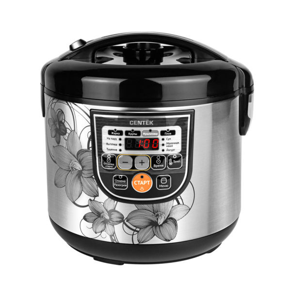 Мультиварка CENTEK CT-1498 700ВТ черный сталь   5л 10+28програм.+Мультишеф фото 1 — Posudio