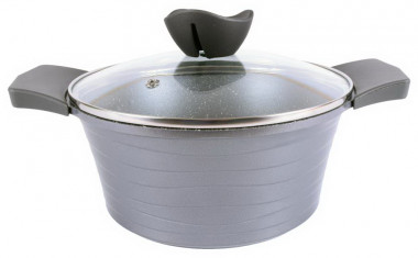 Кастрюля  4,1л с/кр а/пр [ГРАФИТ] 24*11см — Posudio