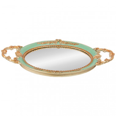 ПОДНОС ДЕКОРАТИВНЫЙ КОЛЛЕКЦИЯ "РОКОКО" 42,5*25*3,7 СМ &mdash; Posudio