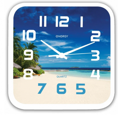 Часы настенные кварцевые ENERGY  модель ЕС-99 пляж &mdash; Posudio