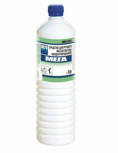 МЕГА ср-во для ручного мытья посуды концентрат 1л/12 фото 1 — Posudio