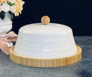 140-140 Масленка 20см BAMBOO в под.уп.(х16)Фарфор — Posudio