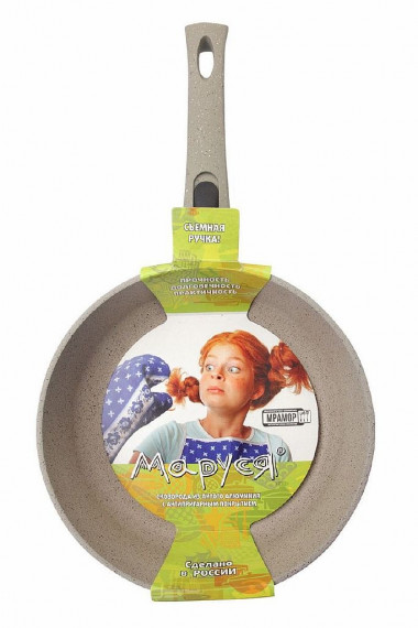 Сковорода АП литая 24см съемн. ручка МАРУСЯ, 9024 &mdash; Posudio