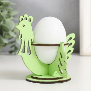 Подставка Пасхальная &quot;Петушок&quot; 9,5х8,5х8,3 см (набор 5 деталей) салатовый — Posudio