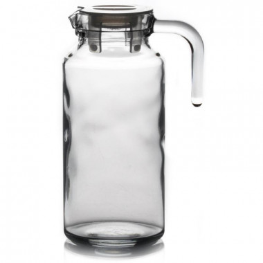 Кувшин БЕЙЗИК 1300 мл (с прозр. пласт. крышкой) в п/уп. &mdash; Posudio