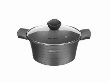 Кастрюля  6,1л с/кр а/пр [ГРАФИТ] 28*12,5см — Posudio