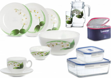 Столовый сервиз 47 предметов Luminarc White Orchid P3308 — Posudio
