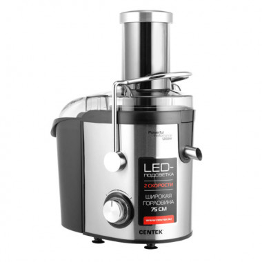 Соковыжималка Centek CT-1215 черн./сталь 1200вт &mdash; Posudio