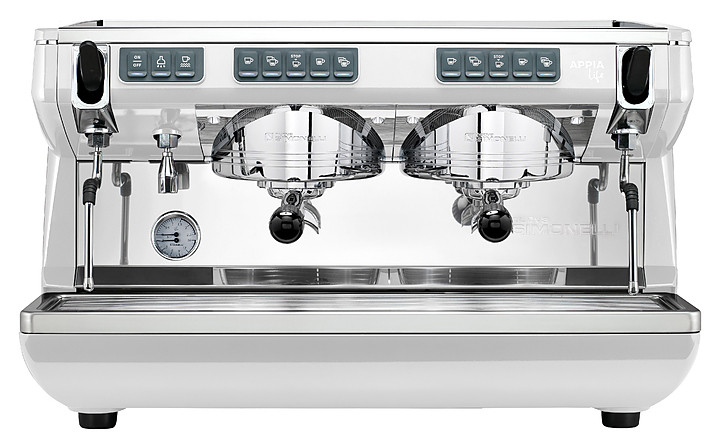 Кофемашина Nuova Simonelli Appia Life 2Gr V белая, высокие группы, экономайзер, автомат фото 1 — Posudio