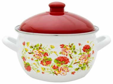 Кастрюля эмал. сфер. &quot;Амелия&quot; 2,1л — Posudio