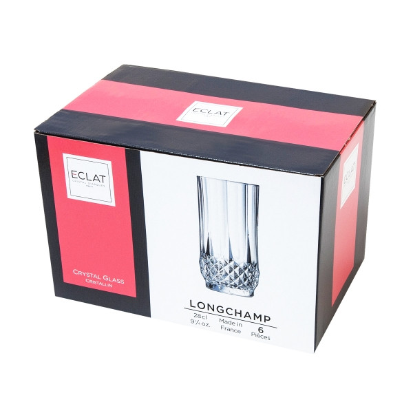 Набор стаканов 280мл 6шт Eclat Cristal d'Arques Longchamp L7554 фото 1 — Posudio