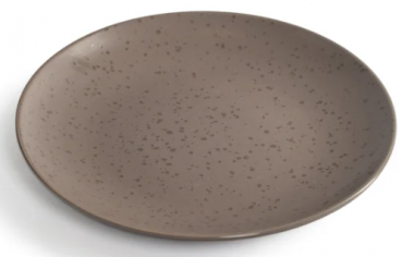 Тарелка обеденная   DROPS серо-коричневый 24,8см. &mdash; Posudio