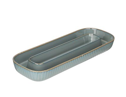 МЕНАЖНИЦА ОВАЛЬНАЯ 2 СЕКЦИИ BRONCO "SOUL KITCHEN" 30*11,5*3,5 СМ СИНЯЯ 189-365 фото 1 &mdash; Posudio