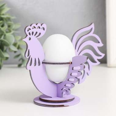 Подставка Пасхальная &quot;Петушок&quot;14,5х10,3х10 см (набор 5 деталей)  сиреневый — Posudio