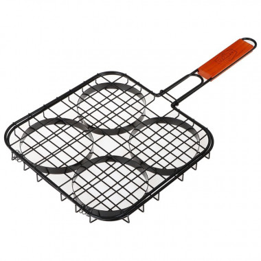 Решетка гриль для приготовления бургеров 50 x 25 x 25 x 3 см, антипригарная — Posudio