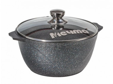 Кастрюля 6,0л. Гранит black &mdash; Posudio