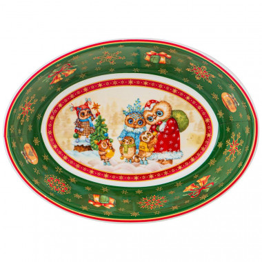 Салатник овальный "СОВЫ" 18*13*5см. &mdash; Posudio