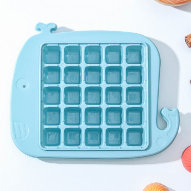 Форма для льда и шоколада 25 ячеек "Кит" 17,5х14,5х1,5 см, цвет МИКС &mdash; Posudio