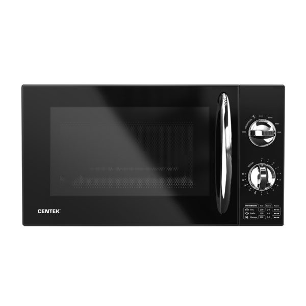 Микроволновая печь Centek-1578 черная 700Вт 20л хром+перекл. фото 1 — Posudio