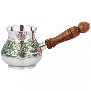 ТУРКА 250 МЛ. ЛАТУНЬ. ЦВЕТНАЯ ЭМАЛЬ — Posudio